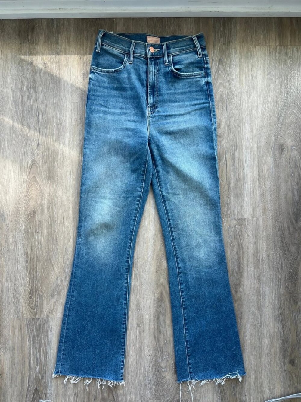 Mother The Hustler Ankle Fray Jeans Healing Jar